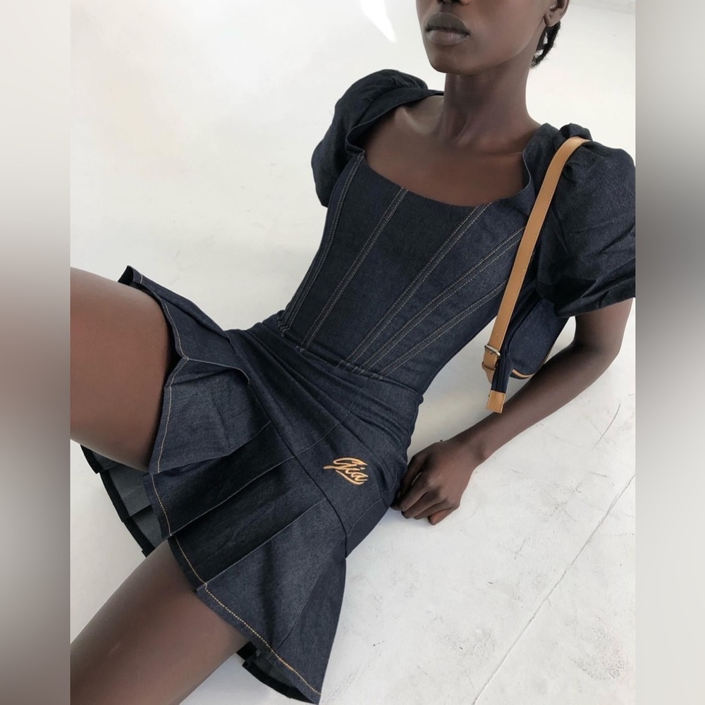 I.AM.GIA Denim Corset Chelsea Dress